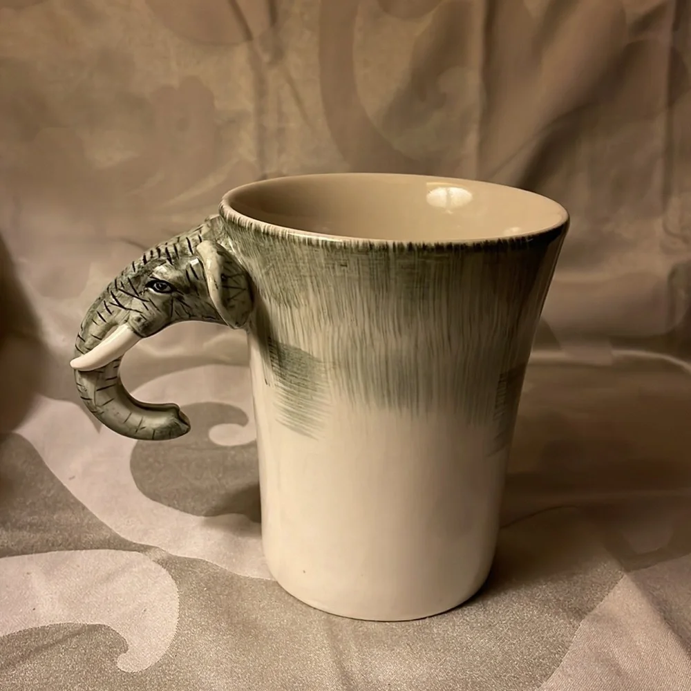 Elephant mug-hand painted for pier 1